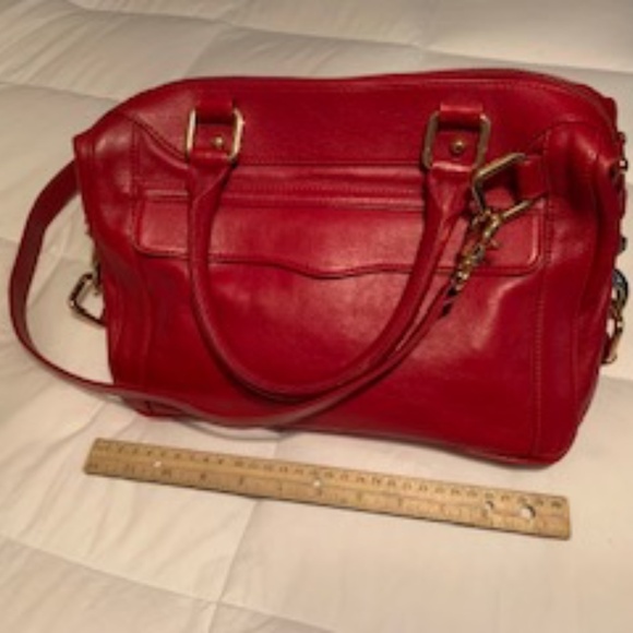 Rebecca Minkoff Red Leather Satchel w/ Crossbody Handle - Picture 14 of 16